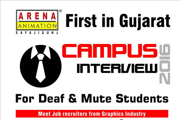 First in Gujarat Campus Interview for Deaf & Mute Students